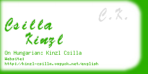 csilla kinzl business card